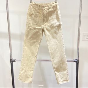 Khaki Straight wide leg jeans